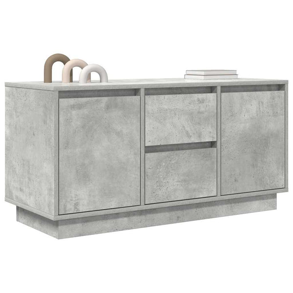 TV-Schrank Betongrau mit LED 100 cm