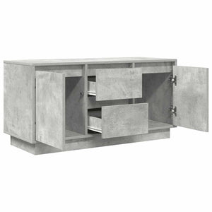 TV-Schrank Betongrau mit LED 100 cm