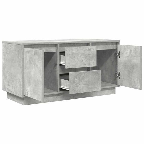 TV-Schrank Betongrau mit LED 100 cm