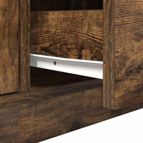 TV-Schrank mit LED Räuchereiche 100 cm