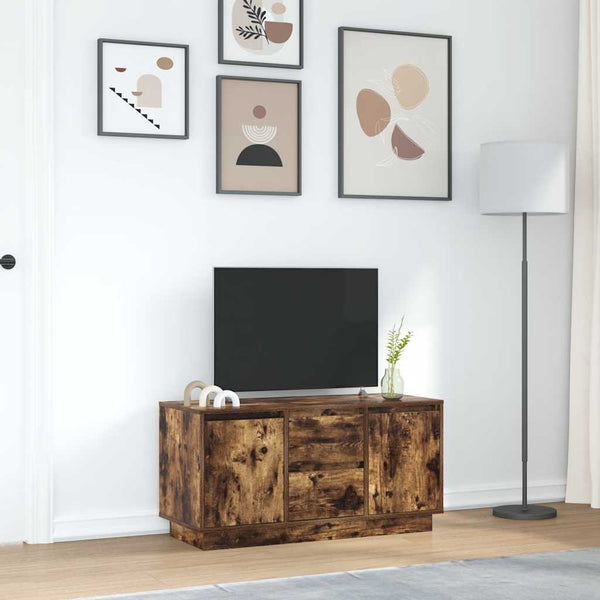 TV-Schrank mit LED Räuchereiche 100 cm