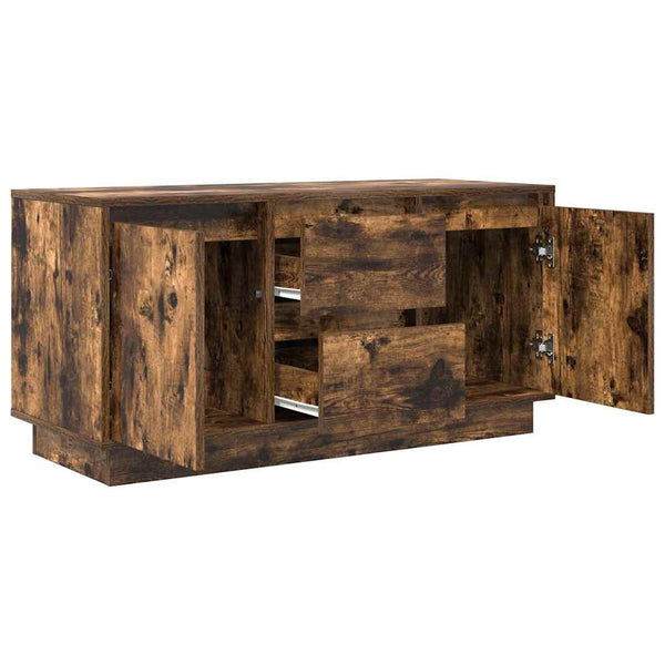 TV-Schrank mit LED Räuchereiche 100 cm