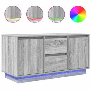TV-Schrank mit LED Grau Sonoma 100 cm