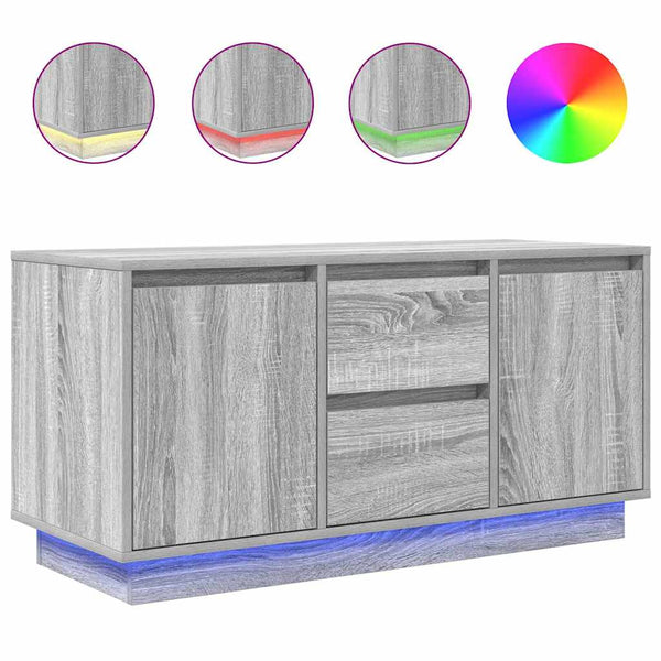 TV-Schrank mit LED Grau Sonoma 100 cm