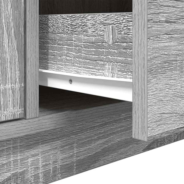 TV-Schrank mit LED Grau Sonoma 100 cm