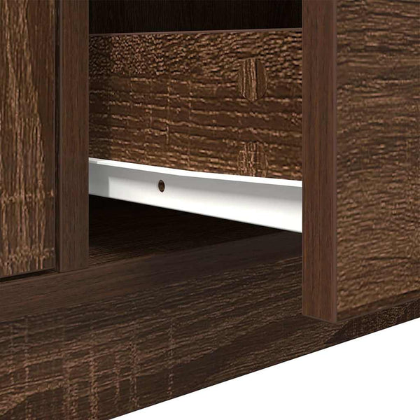 TV-Schrank Braun Eichenoptik mit LED 100 cm