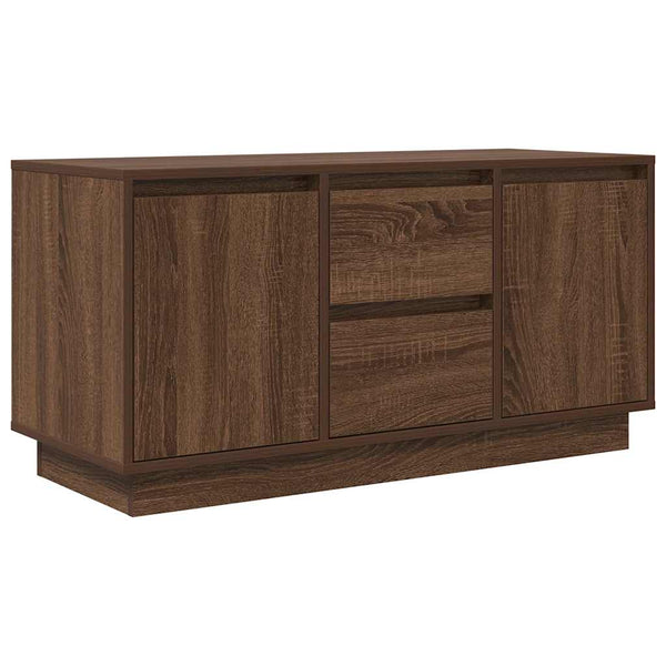 TV-Schrank Braun Eichenoptik mit LED 100 cm
