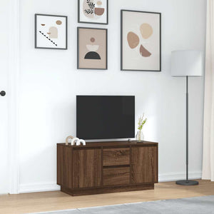 TV-Schrank Braun Eichenoptik mit LED 100 cm