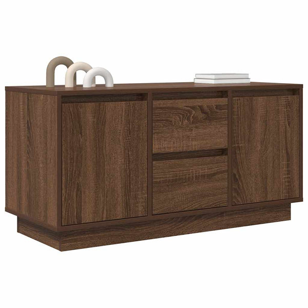 TV-Schrank Braun Eichenoptik mit LED 100 cm