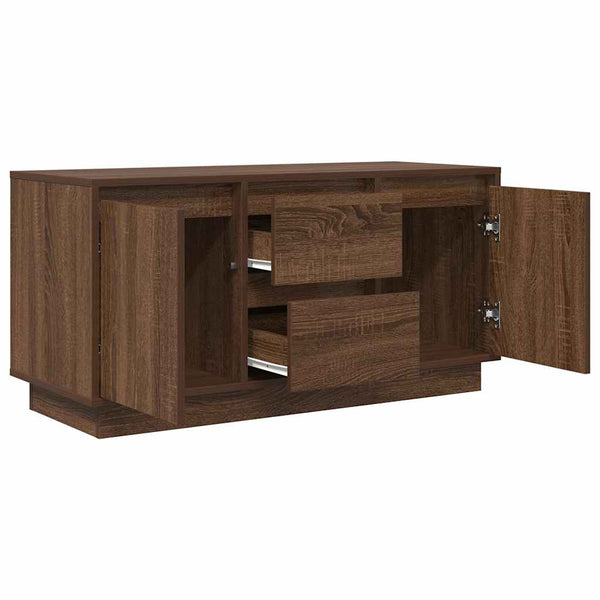 TV-Schrank Braun Eichenoptik mit LED 100 cm