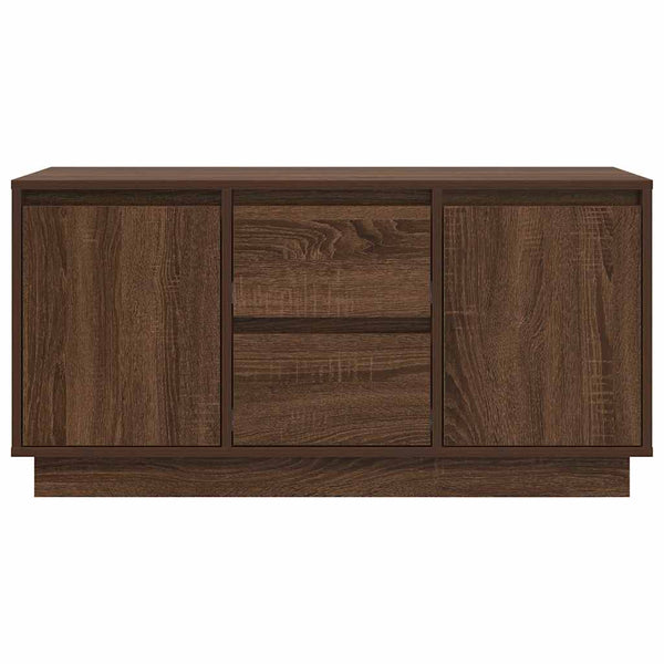 TV-Schrank Braun Eichenoptik mit LED 100 cm