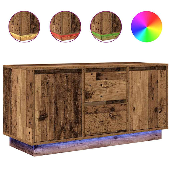 TV-Schrank mit LED Altholz-Optik 100 cm