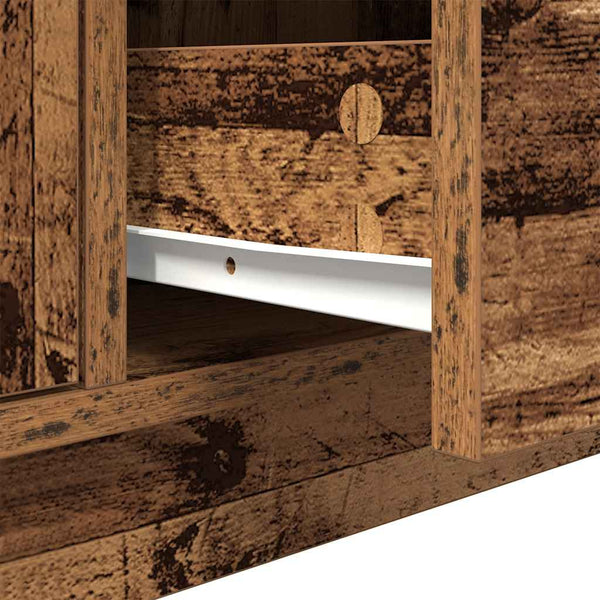 TV-Schrank mit LED Altholz-Optik 100 cm
