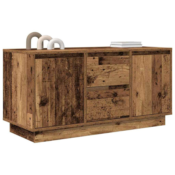 TV-Schrank mit LED Altholz-Optik 100 cm