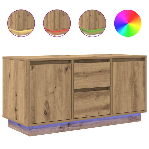 TV-Schrank Artisan Eiche mit LED 100 cm