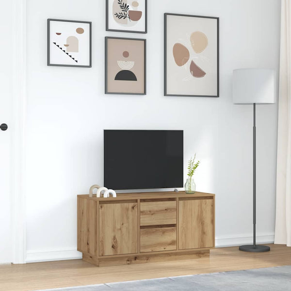 TV-Schrank Artisan Eiche mit LED 100 cm