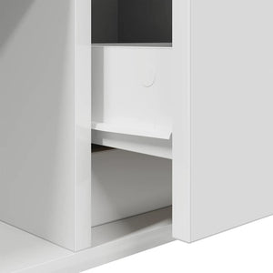vidaXL Meuble TV blanc 100x31x25,5 cm Aggloméré