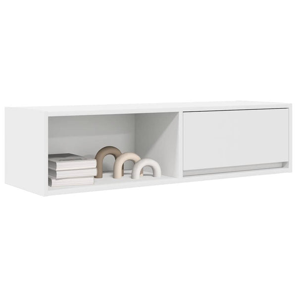 vidaXL Meuble TV blanc 100x31x25,5 cm Aggloméré