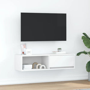vidaXL Meuble TV blanc 100x31x25,5 cm Aggloméré