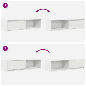 TV-Schränke Weiß, 2er Set