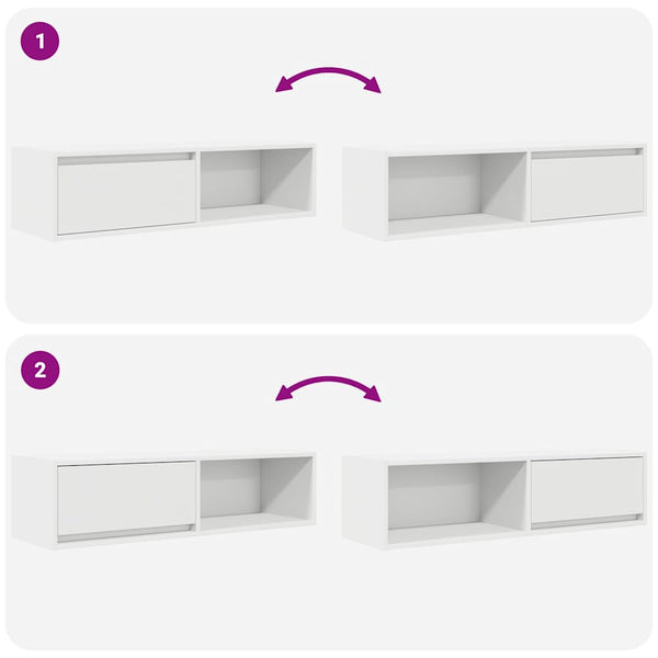 TV-Schränke Weiß, 2er Set