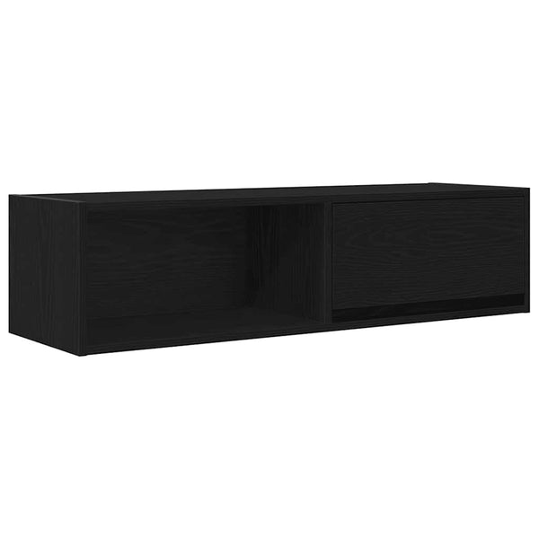 TV-Schränke 2er Set Schwarz Eichenoptik