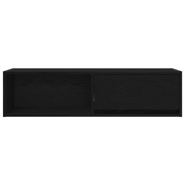 TV-Schränke 2er Set Schwarz Eichenoptik