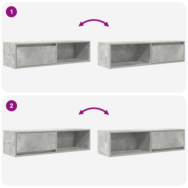 TV-Schrank Betongrau 100 cm