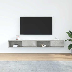 TV-Schränke Betongrau 2er-Set 100 cm