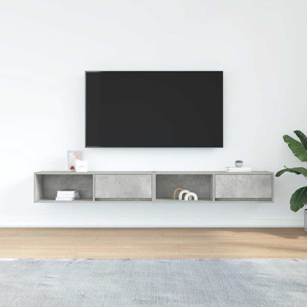 TV-Schränke Betongrau 2er-Set 100 cm