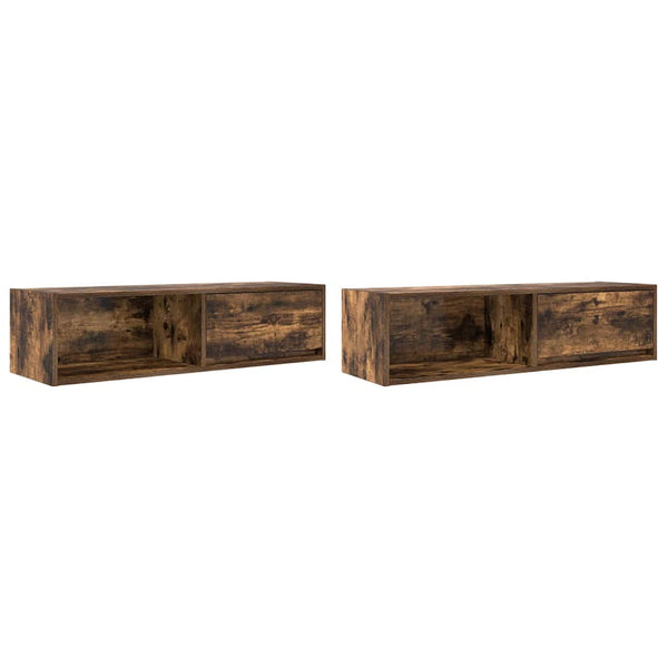TV-Schränke Räuchereiche 100 cm, 2er-Set
