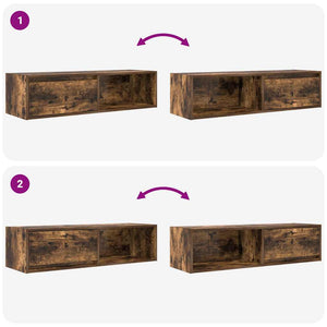 TV-Schränke Räuchereiche 100 cm, 2er-Set