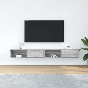 vidaXL Meubles TV 2 pcs Gris Sonoma 100x31x25,5 cm Aggloméré
