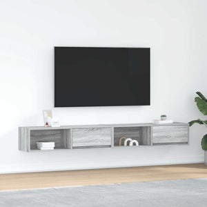 vidaXL Meubles TV 2 pcs Gris Sonoma 100x31x25,5 cm Aggloméré