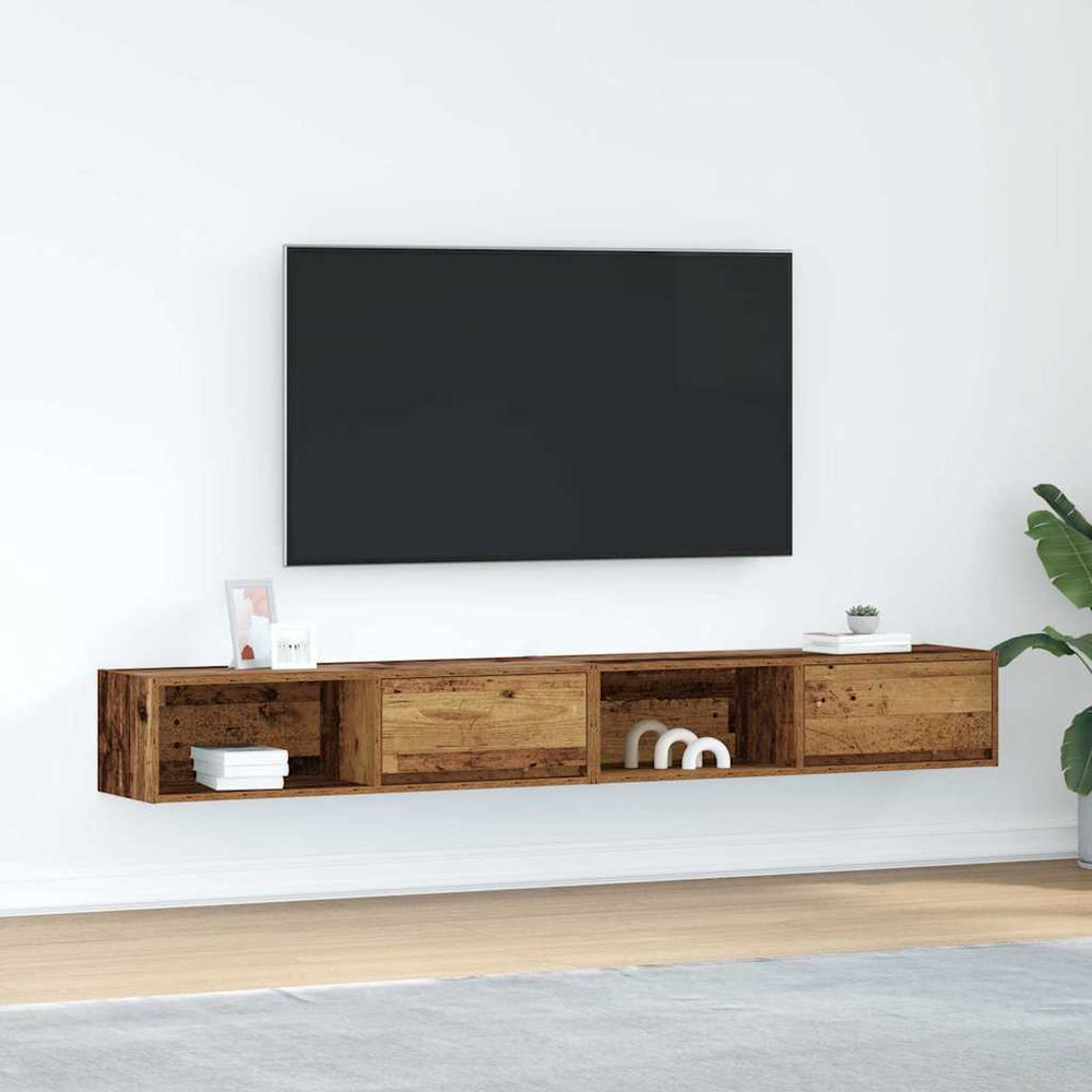 TV-Schränke Altholz-Optik, 2er Set