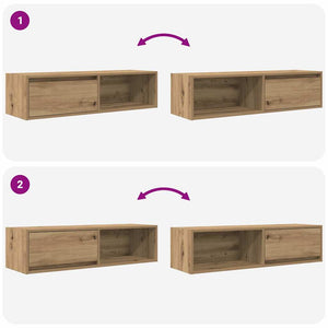 TV-Schränke 2er Set Artisan-Eiche