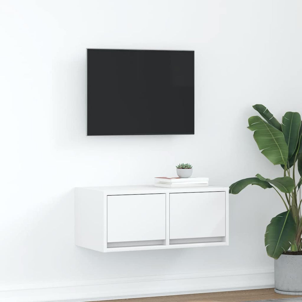 vidaXL Meuble TV Blanc 60x31x25,5 cm Bois d'ingénierie