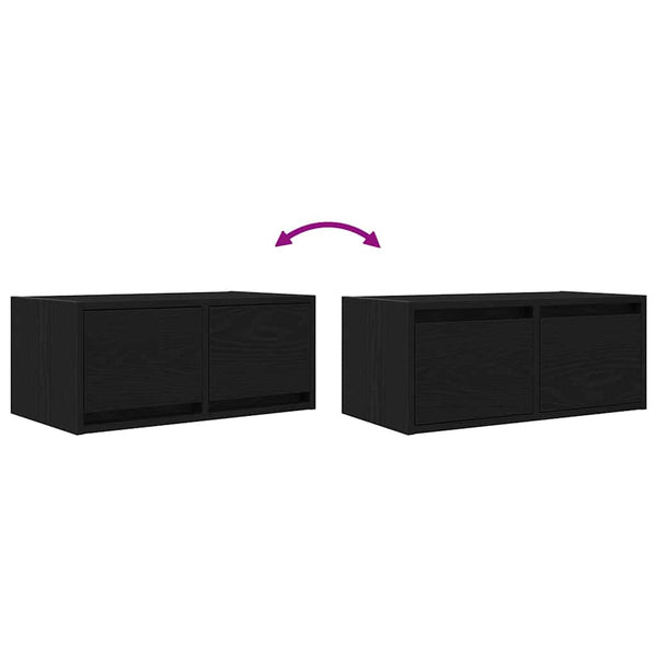 TV-Schrank Schwarz Eiche 60 cm