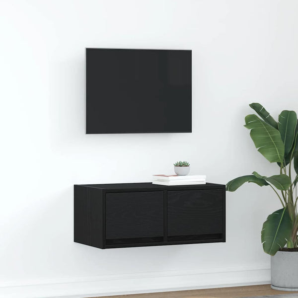 TV-Schrank Schwarz Eiche 60 cm
