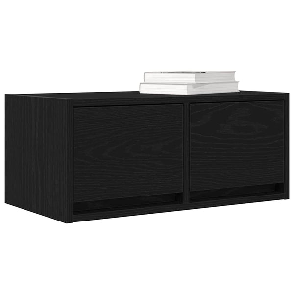 TV-Schränke Schwarz Eichen-Optik, 2er-Set