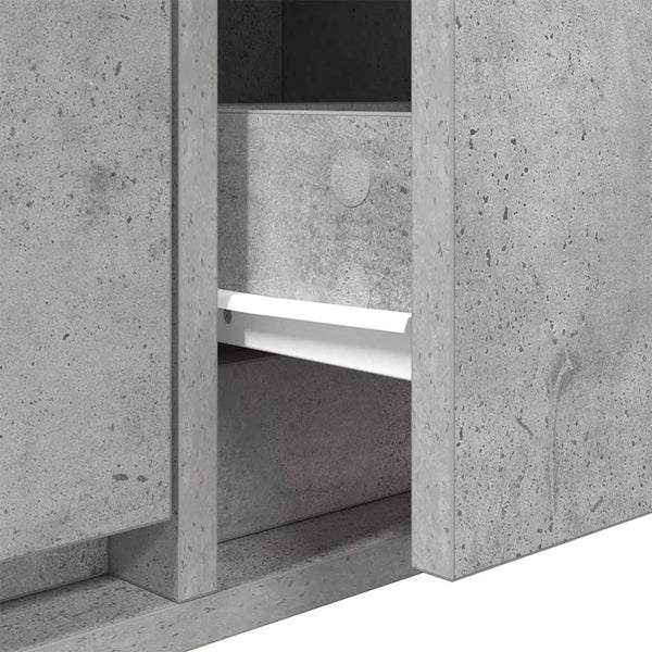 vidaXL Meuble TV gris béton 60x31x25,5 cm Aggloméré