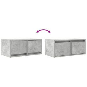 vidaXL Meuble TV gris béton 60x31x25,5 cm Aggloméré