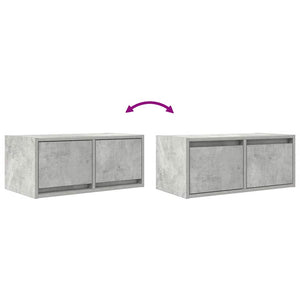 vidaXL Meubles TV 2 pcs Gris béton 60x31x25,5 cm Bois d'ingénierie