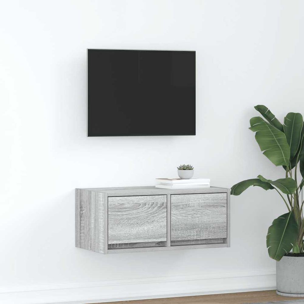 vidaXL Meuble TV Gris Sonoma 60x31x25,5 cm Bois d'ingénierie