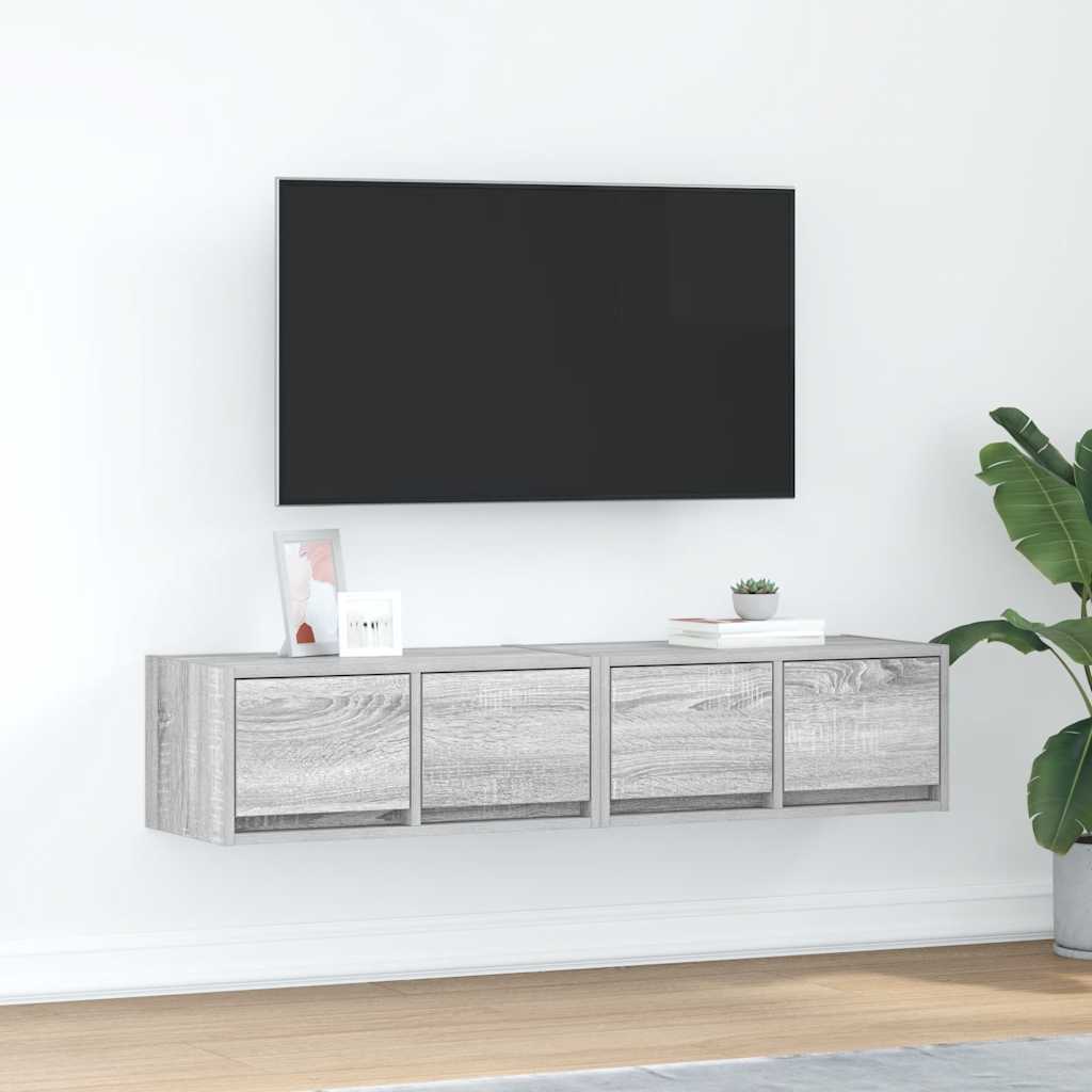 TV-Schränke Grau Sonoma 2er Set