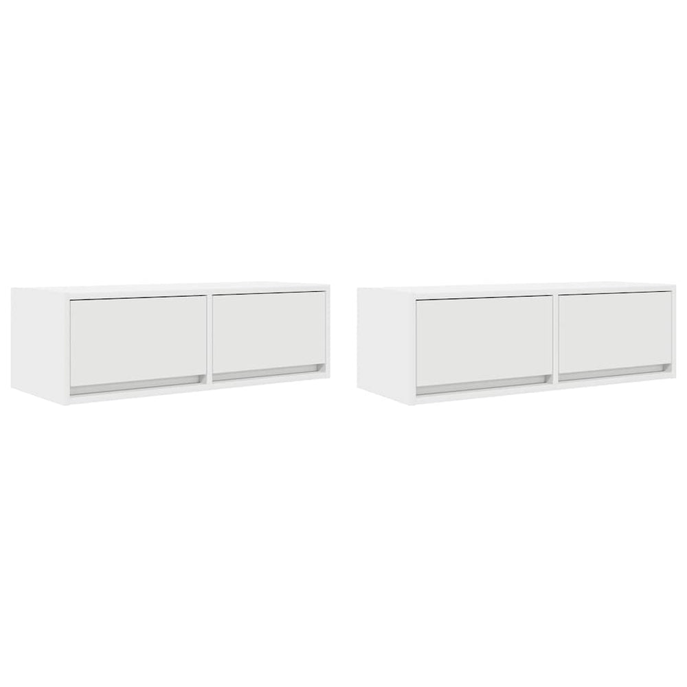Weiße TV-Schränke, 2er Set, 80 cm