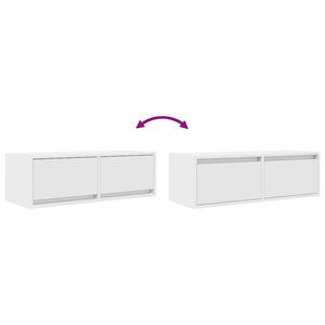 vidaXL Meubles TV 2 pcs Blanc 80x31x25,5 cm Aggloméré