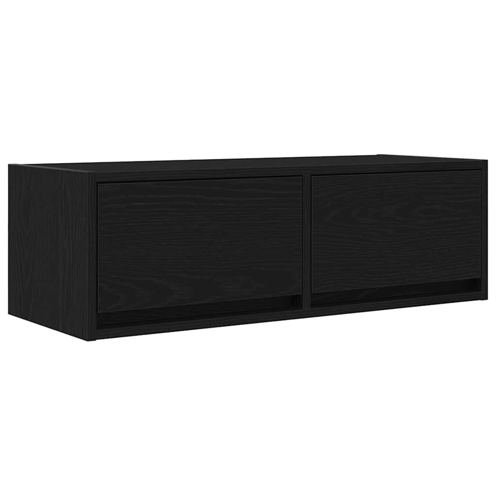 TV-Schrank Schwarz Eichen-Optik 80 cm