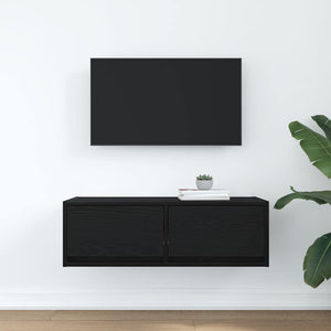 TV-Schrank Schwarz Eichen-Optik 80 cm