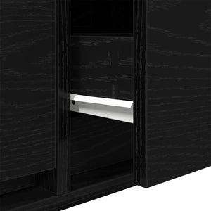 TV-Schrank Schwarz Eichen-Optik 80 cm